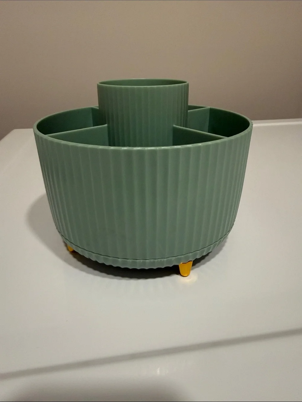 Spinning Green Sectioned Organizer Caddy - Home Accents